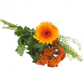 Begravning handblomma i orange - Handblommor - Blommor till begravning