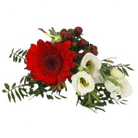 Begravning handblomma i rött och vitt - Handblommor - Blommor till begravning